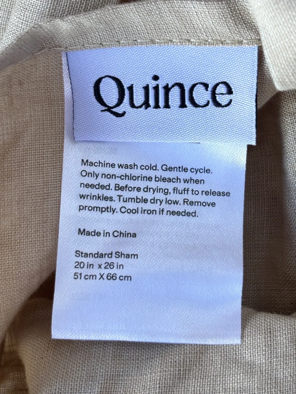 Quince European Linen Sham Set Toffee Standard Size NWT